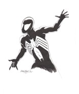 Bob McLeod Signed Original Marvel Comic Art Sketch ~ Spider-man in Black... - £237.10 GBP