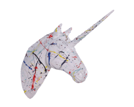 Pop Unicorn Head Life Size Statue - $349.83