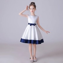 Girls Sensual Dress Short Sleeve Satin Pleated Tulle Flower Girl Dress A Line Co - £125.89 GBP