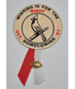 Vintage Coon Rapids Cardinals Homecoming 3&quot; Pinback Button Oct 1967 - Mi... - $24.74