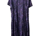Blair Short Sleeved Prarie Maxi Dress Womens Plus Size 2X Purple Floral ... - $19.75
