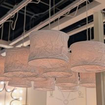 Ikea FJÄLLMIL Pendant Lamp Shade White Wrinkled Rice Paper 13" New 105.1... - $18.76