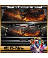 Flaming Skull - Truck Back Window Graphics - Customizable - £43.55 GBP+