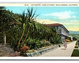 Cabrillo Street View Art Shoppers Santa Barbara California UNP WB Postca... - $3.91