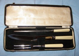 Vintage Boxed Firth Brealey 3-Piece Carving/Cutlery Set marked Sheffield H.S.K - £73.27 GBP