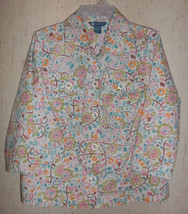 NEW! WOMENS KORET PASTEL FLORAL LIGHTWEIGHT STRETCH DENIM SHIRT / JACKET... - £22.38 GBP