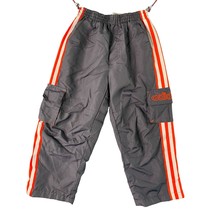Adidas Boys Size 4T Gray Orange sweat Jogger Track Pants Cargo - £11.53 GBP