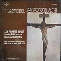 Handel Messiah Sir Adrian Boult London Philharmonic Choir and Orchestra [Vinyl]  - £12.20 GBP