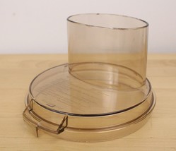 Vtg Cuisinart Food Processor DLC-8 Work Bowl Cover LID Amber Replacement Part - £23.73 GBP