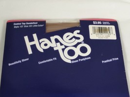 Hanes Too Control Top Sandal Foot Size CD Style 137 Little Color Pantyhose - £12.40 GBP