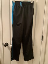 Exertek Boys Athletic Track Pants Elastic Waist Pockets Size L 14/16 Bla... - $23.20
