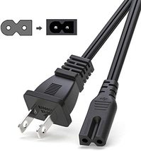 6Ft 2-Prong Polarized Power Cable Cord AC Wall for Playstation, Vizio-TV Sharp S - £6.98 GBP