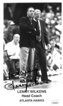 Lenny Wilkens signed Atlanta Hawks 4.75x8 B&W Photo Best Wishes- JSA Hologram #E - $26.95