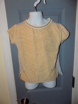 Crewcuts Gold Gray Metallic Cotton T-Shirt Size 4/5 Girl&#39;s EUC - £14.58 GBP