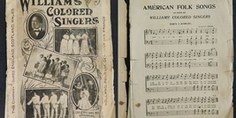 1920s Antique Williams Jubilee Colored Singers African American Folk Songs - £178.06 GBP