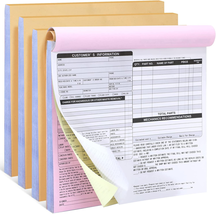 Perkoop 200 Sets Auto Repair Order Forms 3 Part Carbonless Forms with White, Yel - £24.68 GBP