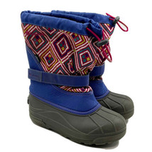 Columbia Powderbug Plus Boots Youth Girls Size 4 Purple Pink Winter Snow Pull On - $34.65