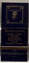 The Ritz-Carlton Laguna Naples Atlanta Boston Phoenix etc Matchbook Cover - $5.69