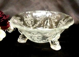 3308 Antique Heisey Queen Ann Orchid Dolphin Toed Mint Dish  - $55.00