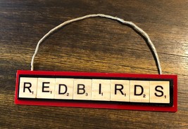 Illinois State University Redbirds Christmas Ornament Scrabble Tiles - £7.73 GBP