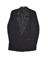 Pierre Cardin Jacket Mens 40 XL Black Tuxedo Blazer Dinner Coat Double B... - $41.46