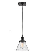 Mini Pendant Cone 8&quot; Matte Black Edison Seedy Large Seeded 1 Lt. 616-1PH... - €90,01 EUR