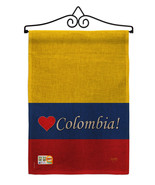 Colombia Burlap - Impressions Decorative Metal Wall Hanger Garden Flag S... - £27.15 GBP