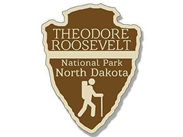 4&quot; theodore roosevelt national park arrowhead shaped bumper sticker decal - £13.34 GBP