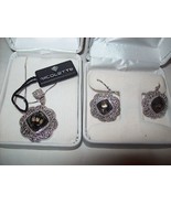NICOLETTE 24k Gold &amp; Sterling Silver Gemstone Earrings and Necklace Set ... - $5,266.57 MXN