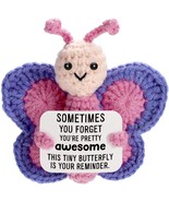 Emotional Support Butterfly Gift Tiny Handmade Positive Crochet Animal for  - $445.32 MXN