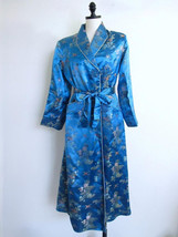 Vintage Chinese Silk Satin Brocade Robe S XS WITH FLAW Braided Frog Clos... - $29.00