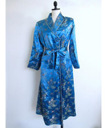 Vintage Chinese Silk Satin Brocade Robe S XS WITH FLAW Braided Frog Clos... - $39.32 CAD