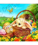 Easter Bunny In Basket Clip Art - €2,17 EUR