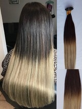 18&quot; 100grs,100s,U Tip (Nail Tip) Fusion Remy Human Hair Extensions #T2-18/613 - £85.18 GBP