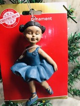 Ballerina Hanging Christmas Tree Ornament In A Blue Dress. - $368.44 MXN