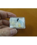 ann-buf-6 White opalite gemstone BUFFALO figurine PENDANT necklace bison... - $13.34 CAD