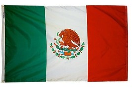 Mexico 4'X6' Flag Made in USA by Annin Flagmakers Nyl-Glo 195709 NYL-GLO - £33.12 GBP