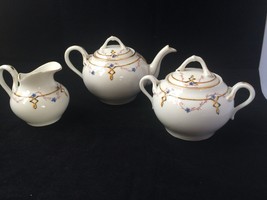 antique porcelain art deco tea service. Beautiful design - £126.97 GBP