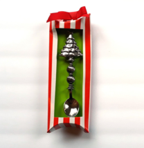 Mud Pie Silver Metal Christmas Tree Demi Spoon Holiday Christmas - £9.43 GBP