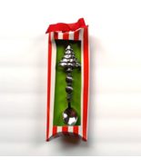 Mud Pie Silver Metal Christmas Tree Demi Spoon Holiday Christmas - £9.59 GBP