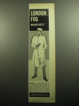 1958 London Fog Maincoats Ad - Balmoral - £14.44 GBP