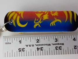 4&quot; Fingerboard KEY-CHAIN Skateboard Phoenix Blue Red Yellow Bird Open Mouth - £13.32 GBP