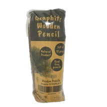 Graphite Wooden Tree Bark Pencils 12 Pack Real Tree Bark 5&quot; long - £9.08 GBP