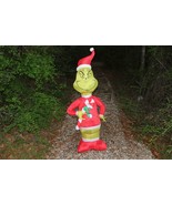 Gemmy Christmas Airblown Inflatable Grinch w/Red and White Candy Cane, 4... - $54.45