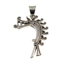 Solid 925 Sterling Silver Viking Age Dragon of Birka Pendant, Ship Prow Head - £36.69 GBP