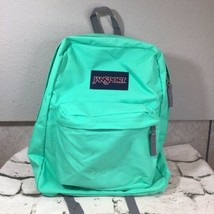 JanSport Backpack Teal Standard Size School Book Bag Hiking Travel Flaw - £15.81 GBP