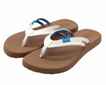 Flojos Ladies Size 6 Flip Flops Sandals Thongs, White - $16.99