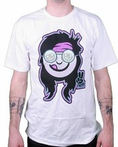 Neff Hombre Yeah Dude Paz Emoticono Blanco Camiseta Gráfica Nwt - £11.72 GBP