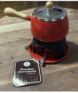 Vintage HIMARK 80s Apple Red Fondue Pot  Enameled Steel 1980s 15-4886 - €14,93 EUR