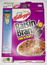 1999 Empty Kellogg&#39;s Raisin Bran 20OZ Cereal Box SKU U198/205 - £15.17 GBP